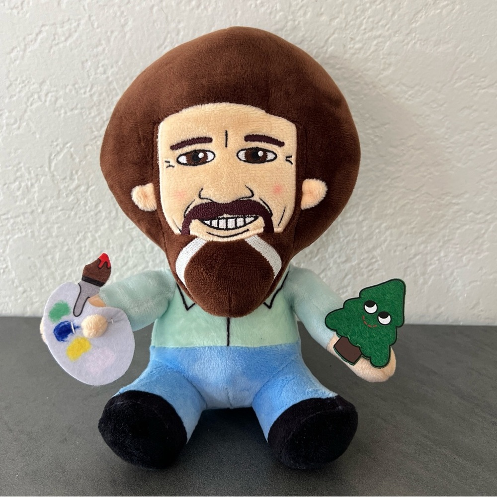 Bob‎ Ross Kidrobot® Phunny Plush Doll, The Joy of Painting 7.5" Tall Happy Trees